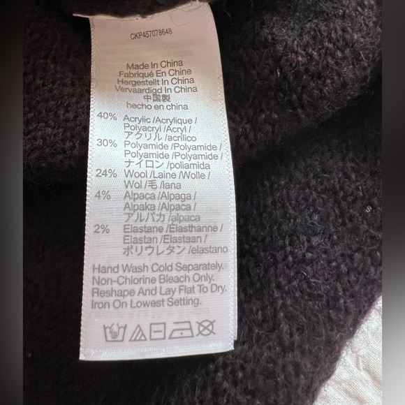 NWT Madewell Wilmington Hoodie Sweater in Heather Raisin - Picture 7 of 8